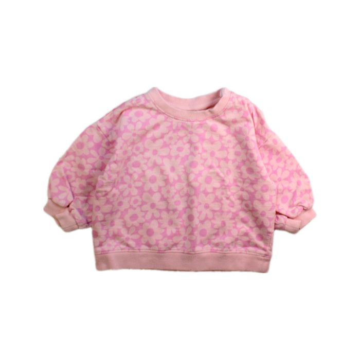 A Pink Crewneck Sweatshirts from Seed in size 12-18M for girl. (Front View)