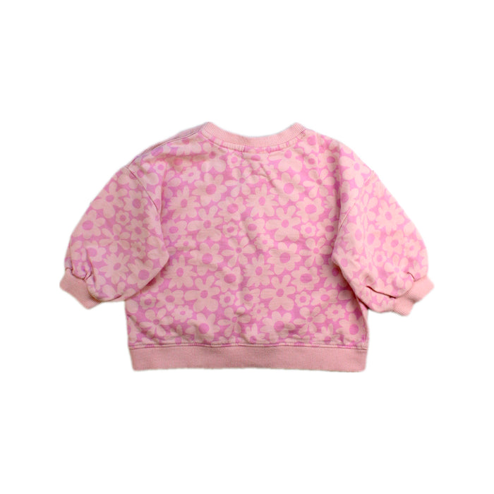 A Pink Crewneck Sweatshirts from Seed in size 12-18M for girl. (Back View)