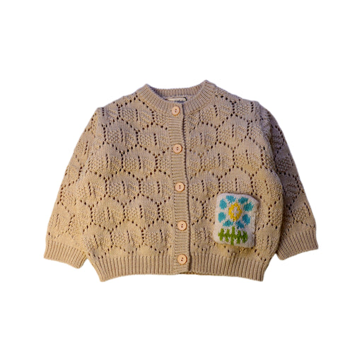 A Beige Cardigans from Mardi Amber in size 4T for girl. (Front View)