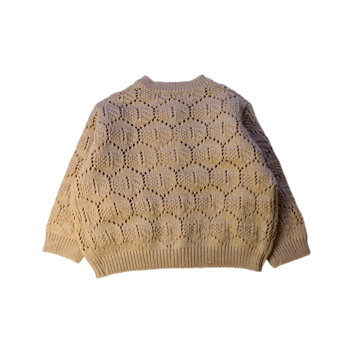 A Beige Cardigans from Mardi Amber in size 4T for girl. (Back View)