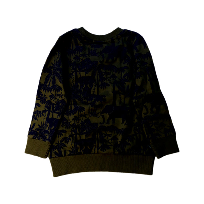 A Green Crewneck Sweatshirts from Seed in size 4T for boy. (Back View)