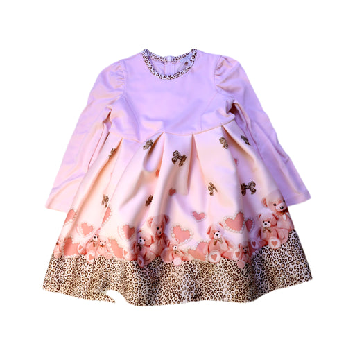 A Pink Long Sleeve Dresses from Monnalisa in size 3T for girl. (Front View)