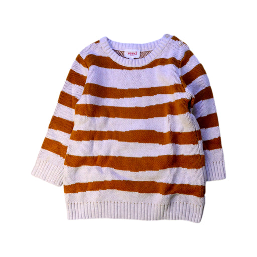 A Brown Knit Sweaters from Seed in size 2T for boy. (Front View)