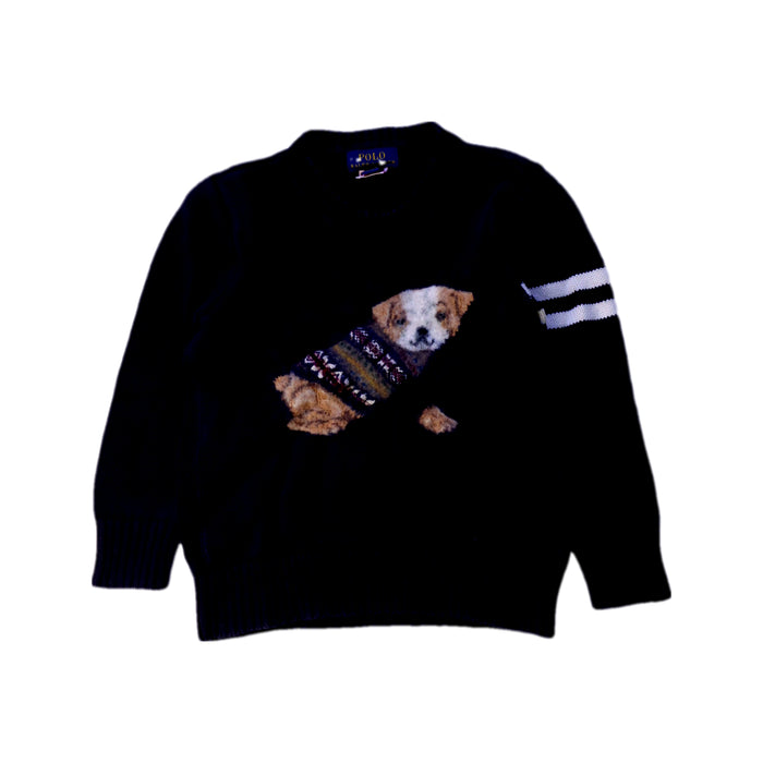 A Black Knit Sweaters from Polo Ralph Lauren in size 4T for boy. (Front View)