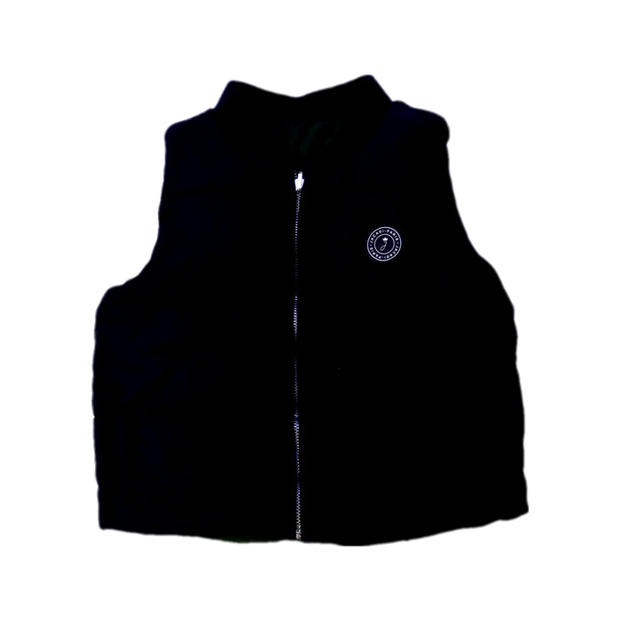 A Black Outerwear Vests from Jacadi in size 2T for boy. (Front View)