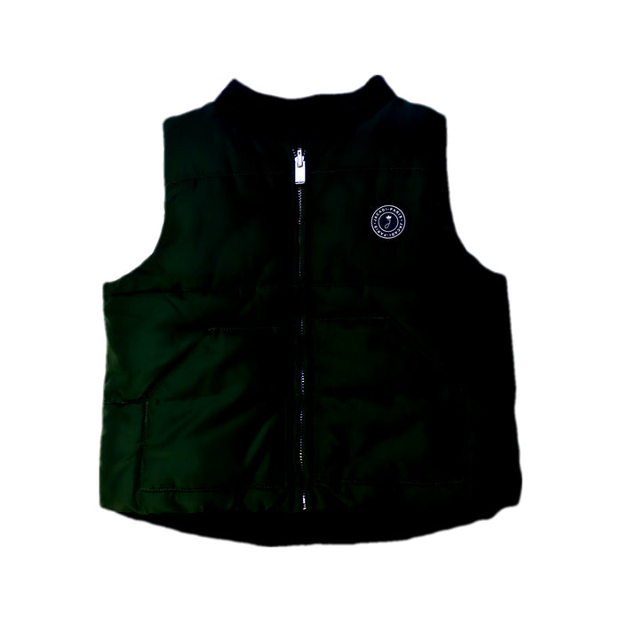 A Black Outerwear Vests from Jacadi in size 2T for boy. (Back View)