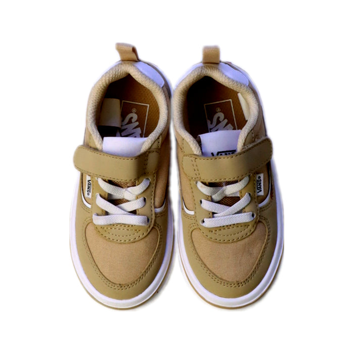 A Beige Sneakers from Vans in size 4T for boy. (Back View)