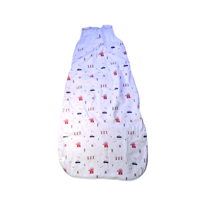 A White Sleepsacs from The Little White Company in size 18-24M for boy. (Front View)