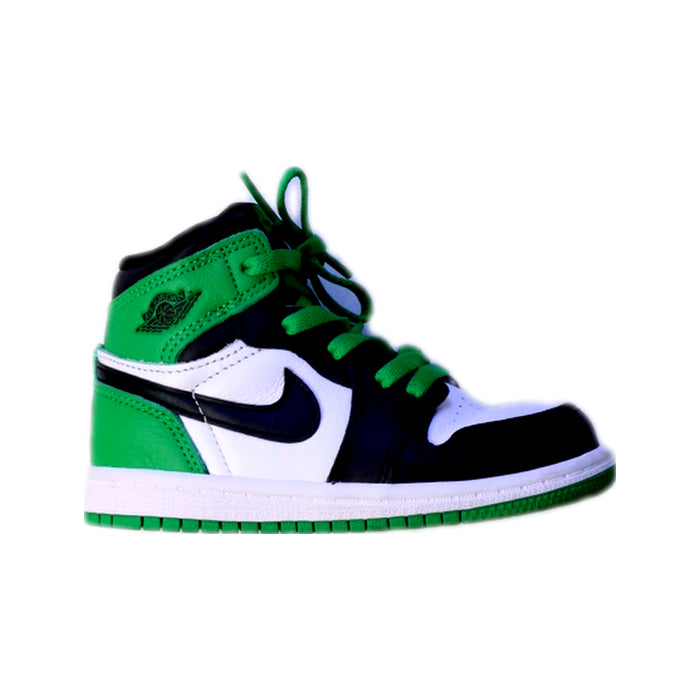 A Green Sneakers from Air Jordan in size 3T for boy. (Front View)