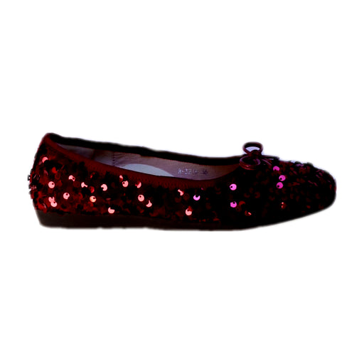 A Red Flats from Oriental Traffic in size 11Y for girl. (Front View)