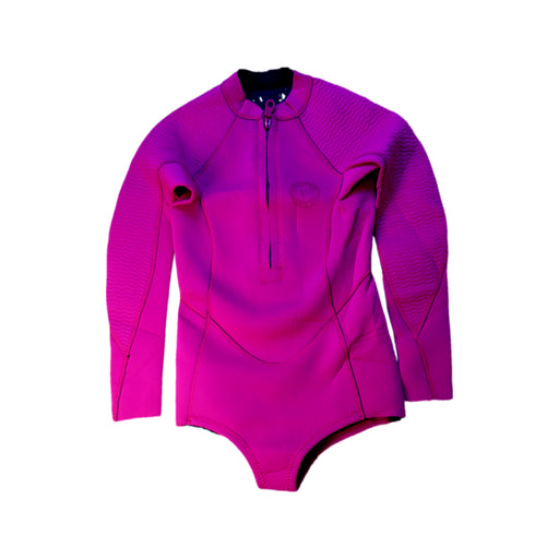 A Pink Wetsuits from Billabong in size 10Y for girl. (Front View)