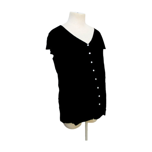 A Black Sleeveless Tops from Seraphine in size Maternity-S for maternity. (Front View)