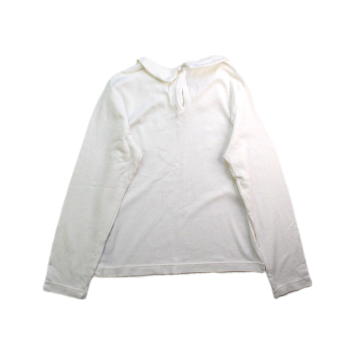 A White Long Sleeve Tops from Petit Bateau in size 6T for girl. (Back View)