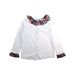 A White Long Sleeve Shirts from Jacadi in size 5T for girl. (Front View)