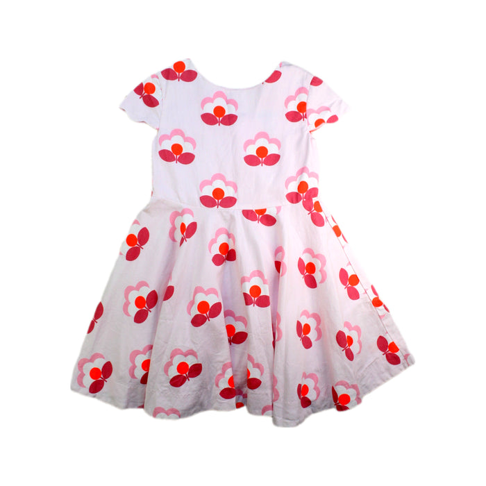 A White Short Sleeve Dresses from Jacadi in size 6T for girl. (Front View)