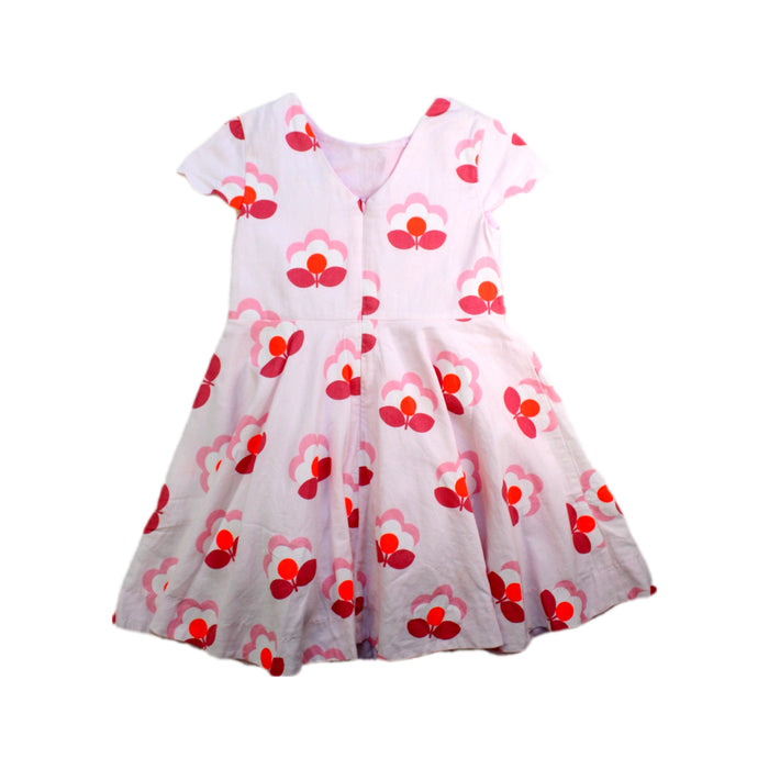 A White Short Sleeve Dresses from Jacadi in size 6T for girl. (Back View)