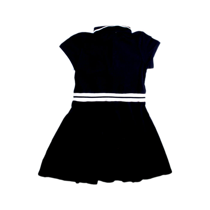 A Navy Short Sleeve Dresses from Jacadi in size 5T for girl. (Back View)