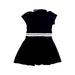 A Navy Short Sleeve Dresses from Jacadi in size 5T for girl. (Back View)