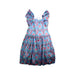 A Blue Sleeveless Dresses from Jacadi in size 6T for girl. (Front View)