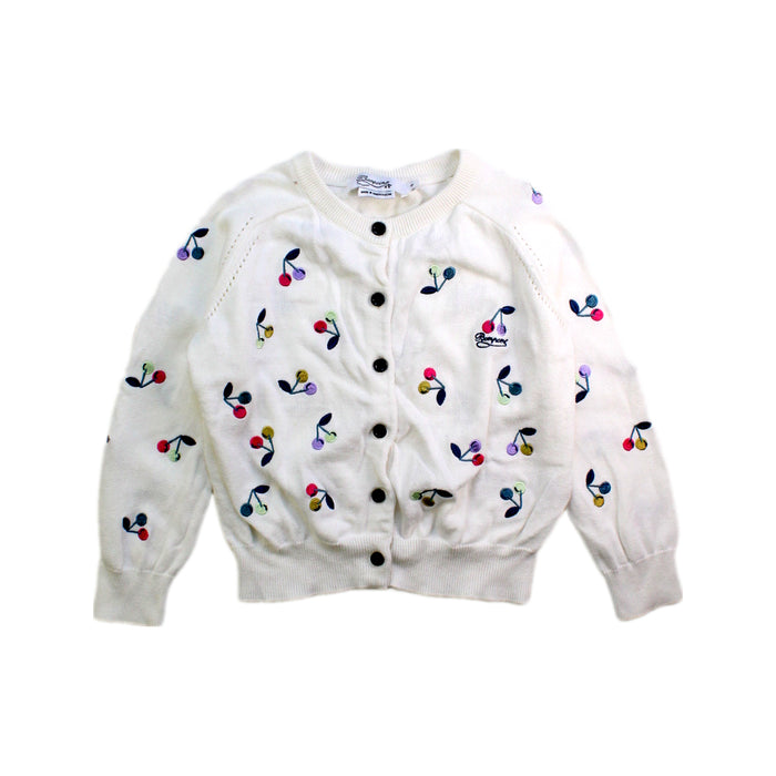 A White Cardigans from Bonpoint in size 6T for girl. (Front View)