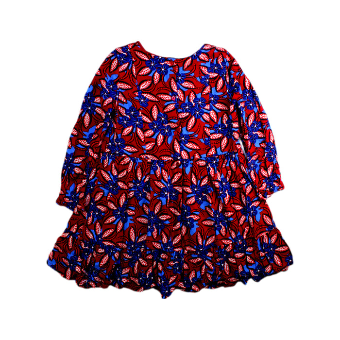 A Red Long Sleeve Dresses from DPAM in size 6T for girl. (Back View)