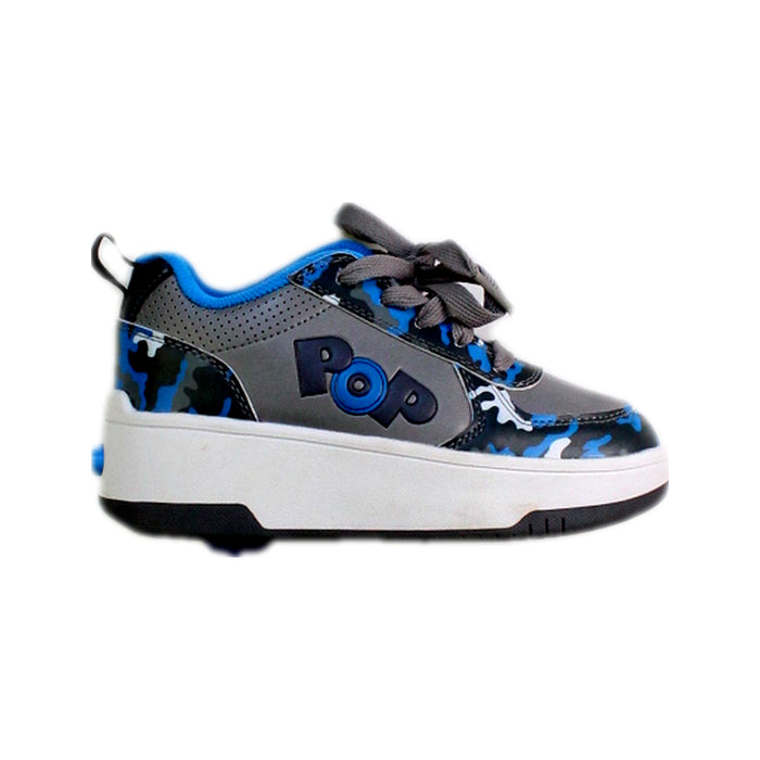 A Blue Sneakers from Heelys in size 6T for boy. (Front View)
