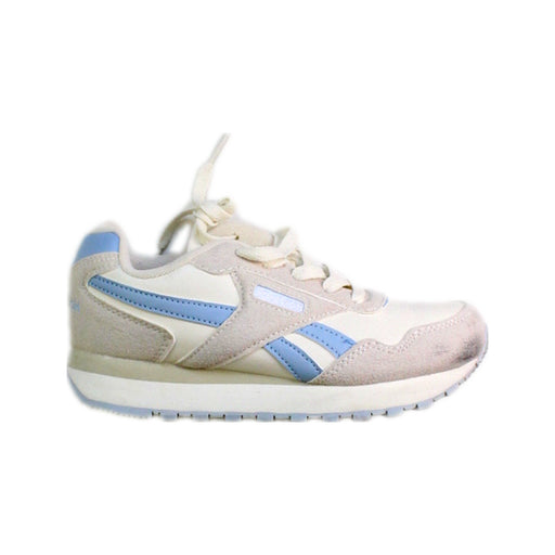 A Beige Sneakers from Reebok in size 7Y for girl. (Front View)