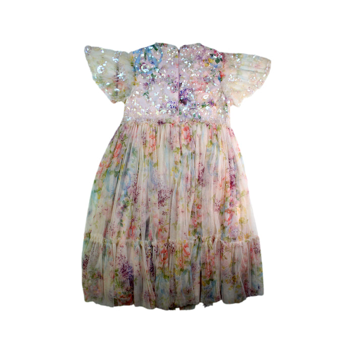 A Multicolour Short Sleeve Dresses from needle & thread in size 8Y for girl. (Back View)