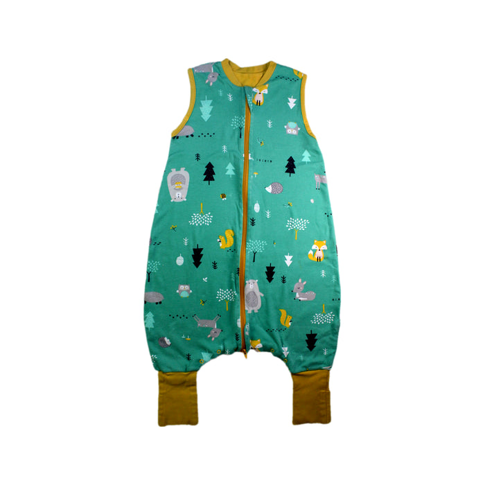 A Green Sleepsacs from Slumbersac in size 12-18M for neutral. (Front View)