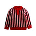 A Red Buttoned Sweatshirts from La Compagnie des Petits in size 3T for girl. (Front View)