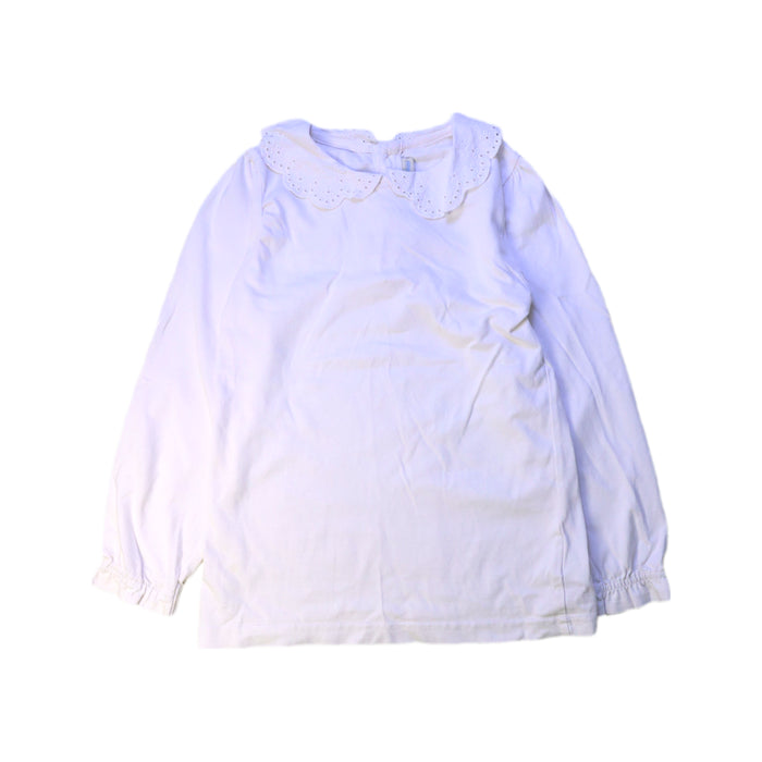 A White Long Sleeve Tops from Jojo Maman Bébé in size 6T for girl. (Front View)