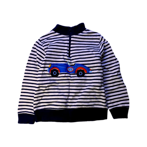 A Blue Zippered Sweatshirts from Jojo Maman Bébé in size 3T for boy. (Front View)