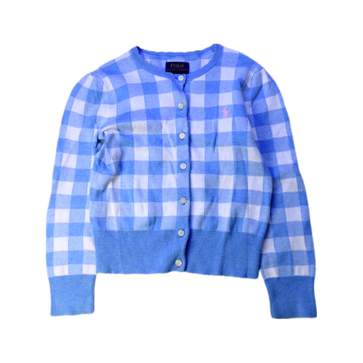 A Blue Cardigans from Polo Ralph Lauren in size 6T for girl. (Front View)