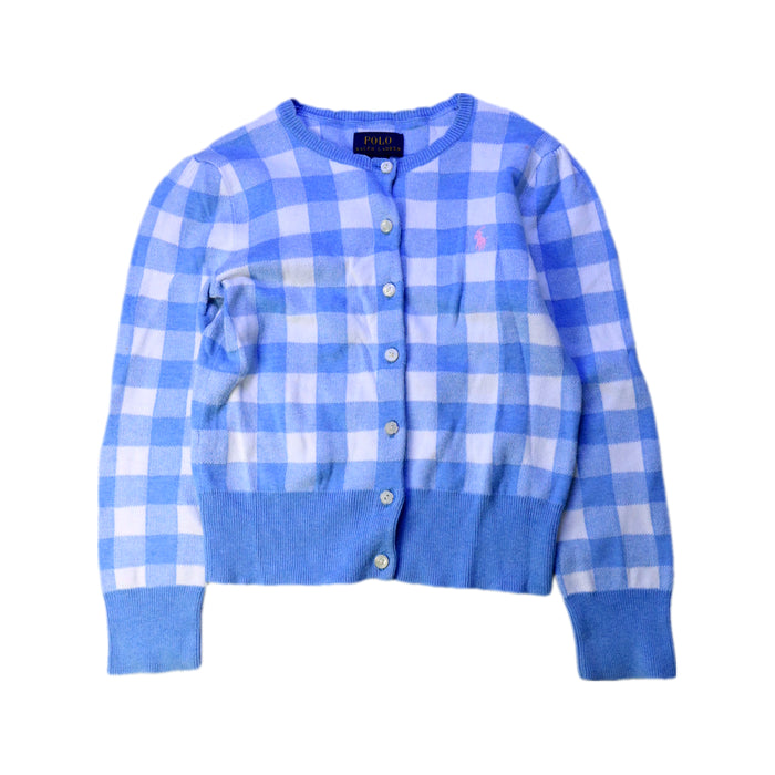 A Blue Cardigans from Polo Ralph Lauren in size 6T for girl. (Front View)