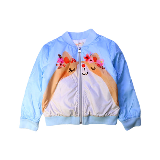 A Blue Lightweight Jackets from Momonittu in size 6T for boy. (Front View)