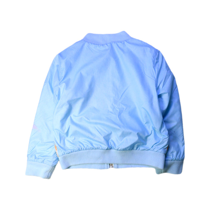 A Blue Lightweight Jackets from Momonittu in size 6T for boy. (Back View)