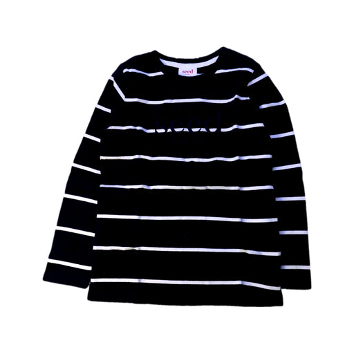 A Black Long Sleeve T Shirts from Seed in size 6T for boy. (Front View)