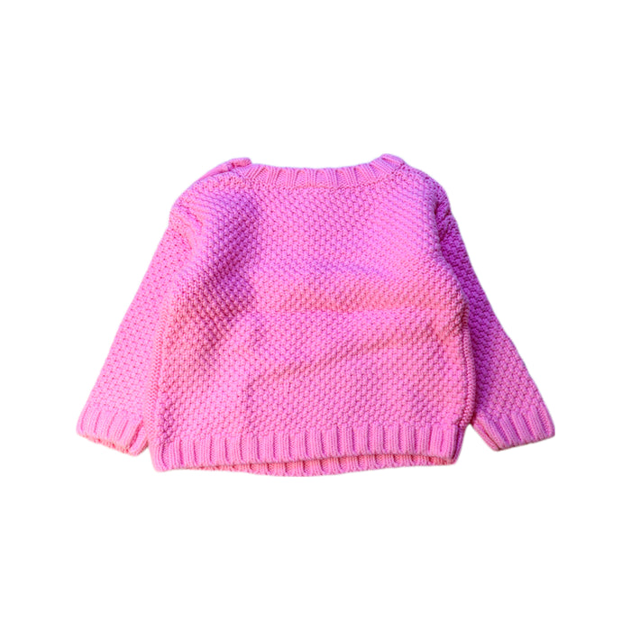 A Pink Knit Sweaters from Seed in size 12-18M for girl. (Back View)
