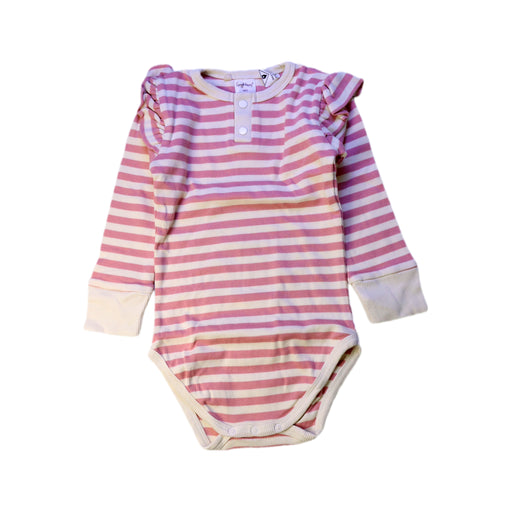 A Pink Long Sleeve Bodysuits from Snuggle Hunny in size 2T for girl. (Front View)