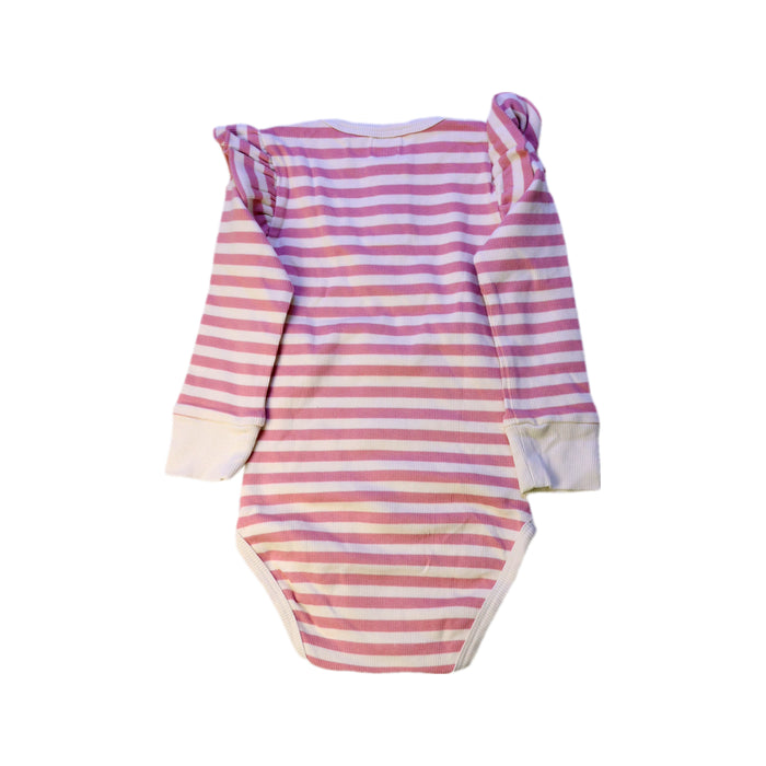A Pink Long Sleeve Bodysuits from Snuggle Hunny in size 2T for girl. (Back View)