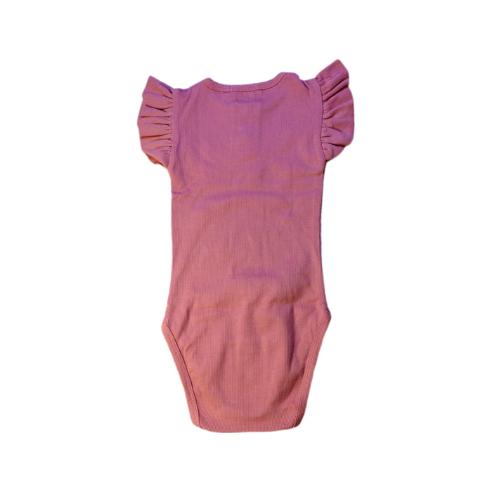A Pink Short Sleeve Bodysuits from Snuggle Hunny in size 2T for girl. (Back View)