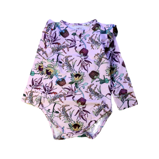 A Pink Long Sleeve Bodysuits from Snuggle Hunny in size 2T for girl. (Front View)