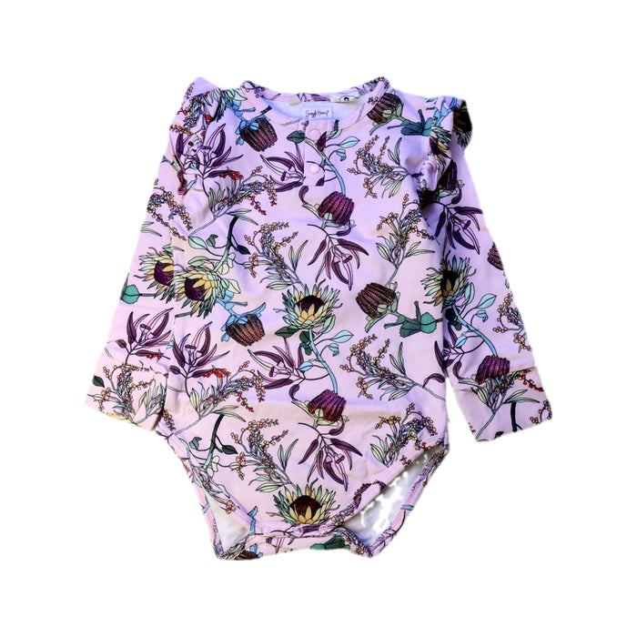 A Pink Long Sleeve Bodysuits from Snuggle Hunny in size 2T for girl. (Front View)
