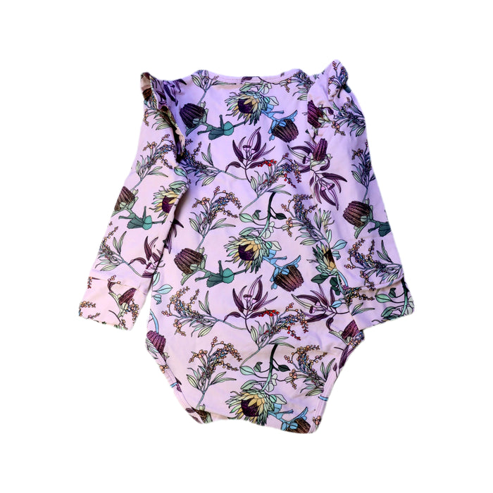 A Pink Long Sleeve Bodysuits from Snuggle Hunny in size 2T for girl. (Back View)