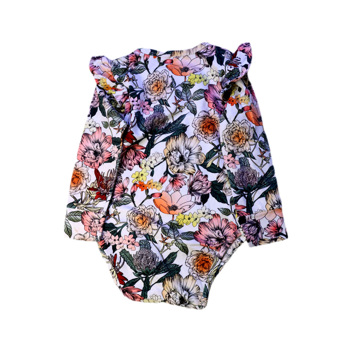 A Multicolour Long Sleeve Bodysuits from Snuggle Hunny in size 2T for girl. (Back View)