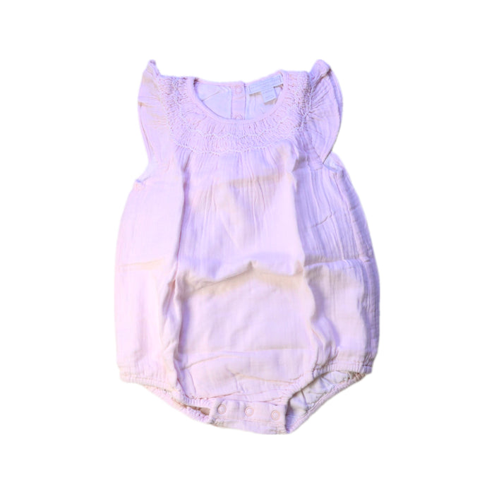 A Ivory Sleeveless Rompers from The Little White Company in size 12-18M for girl. (Front View)