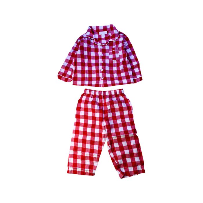 A Red Pyjama Sets from The Little White Company in size 12-18M for boy. (Front View)