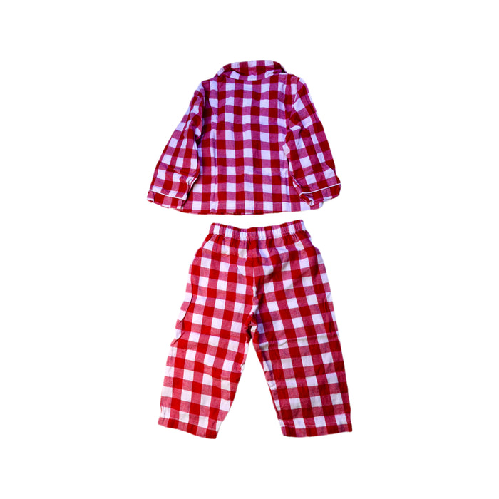 A Red Pyjama Sets from The Little White Company in size 12-18M for boy. (Back View)