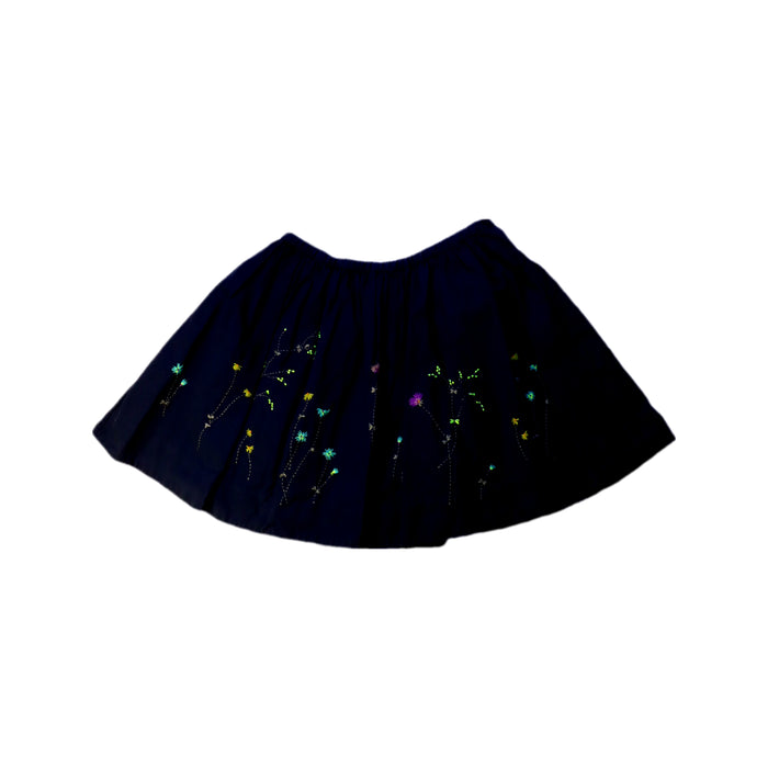 A Navy Mid Skirts from Bonpoint in size 6T for girl. (Front View)