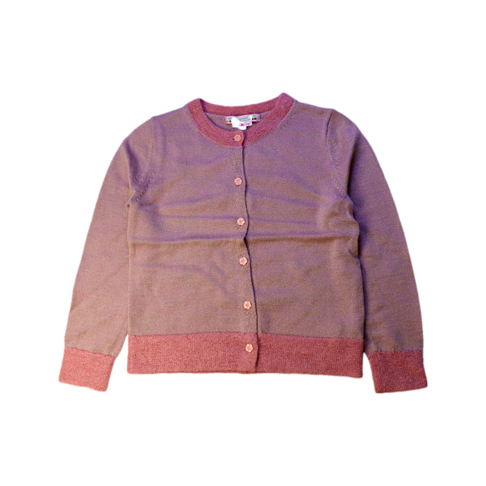 A Pink Cardigans from Bonpoint in size 6T for girl. (Front View)